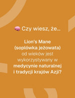 Infografika Biowen Lion’s Mane 90 kapsułek z informacją o tradycji stosowania