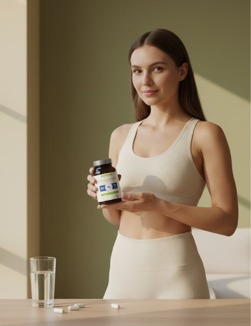 kobieta suplementująca magnez chelatowany biowen