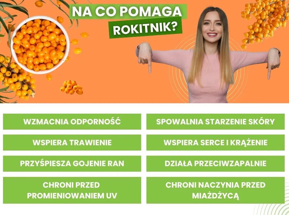 Na co pomaga rokitnik - infografika