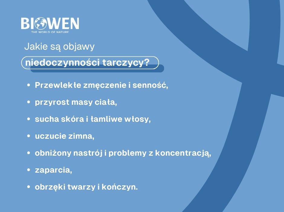 Objawy niedoczynności tarczycy - infografika
