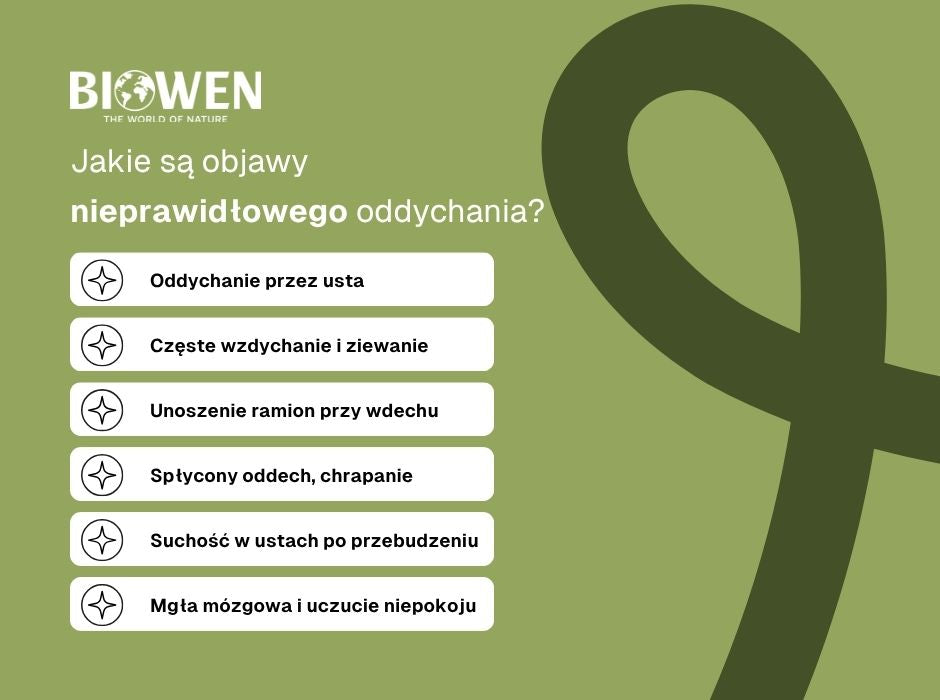 Jakie są objawy nieprawidłowego oddychania? - infografika