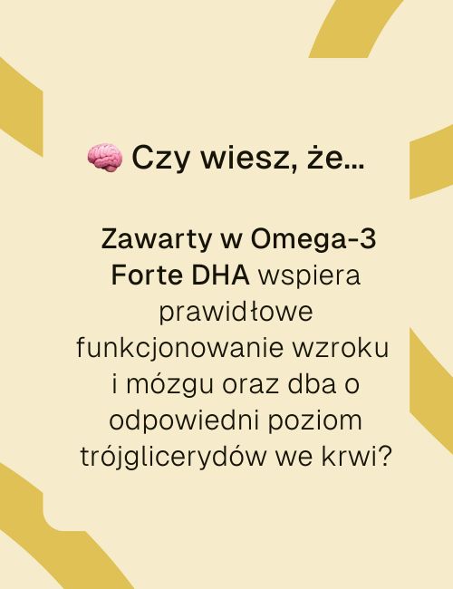 Grafika informacyjna czy wiesz, że o omega 3 