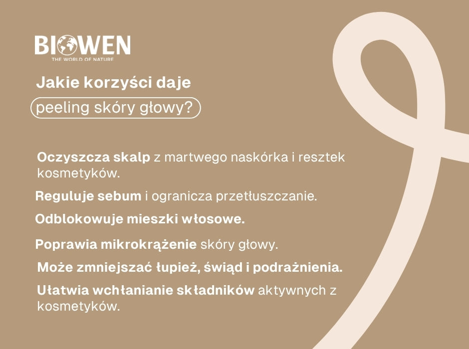 Jakie korzyści daje 
peeling skóry głowy? - infografika