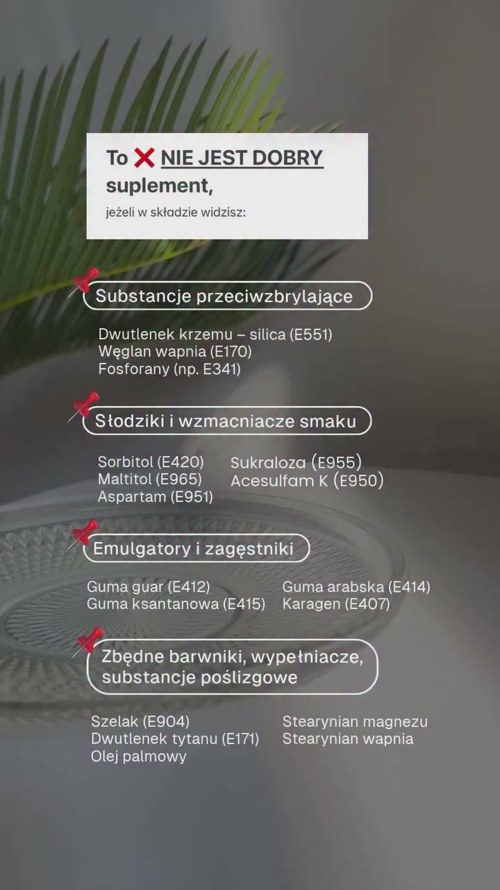 Wideo co nie powinno się znajdować w składzie suplementu