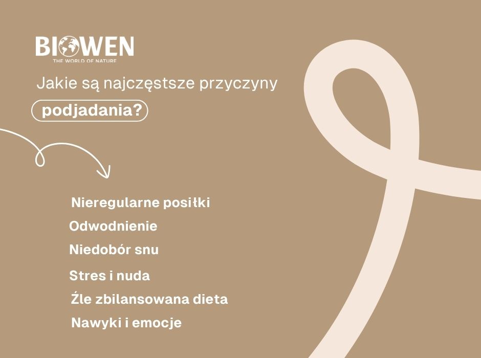 Przyczyny podjadania - infografika