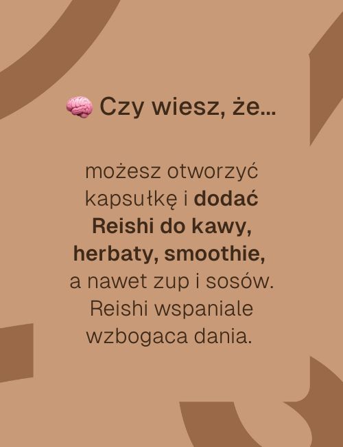 Grafika informacyjna o reishi czy wiesz, że