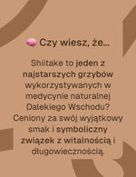 Grafika informacyjna o grzybie Shiitake