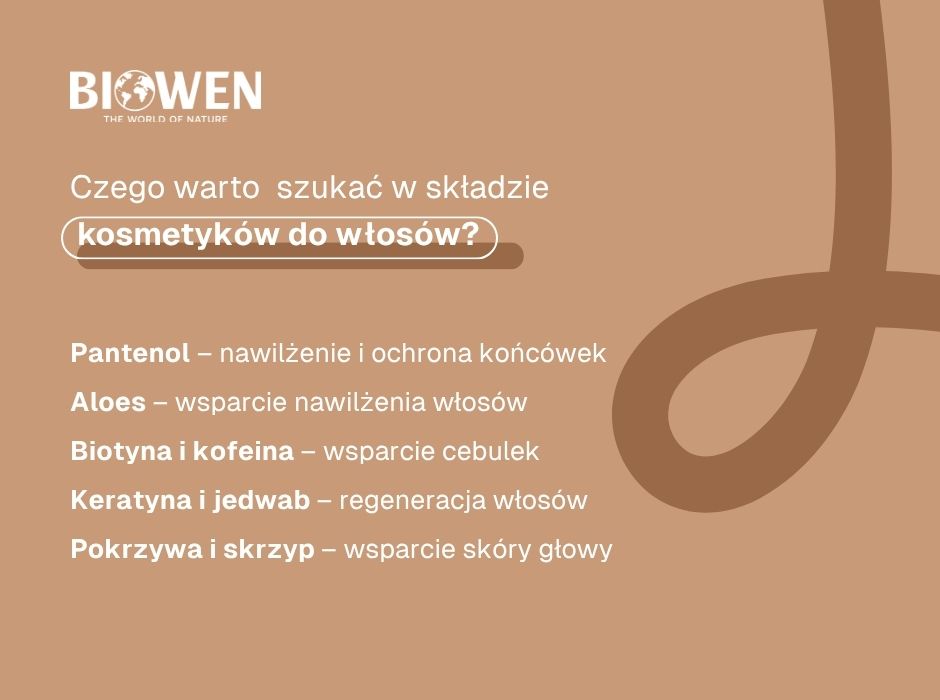 Czego warto  szukać w składzie kosmetyków do włosów? - infografika