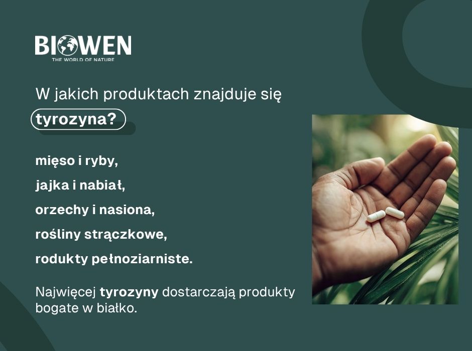 W czym znajduje się tyrozyna? - infografika