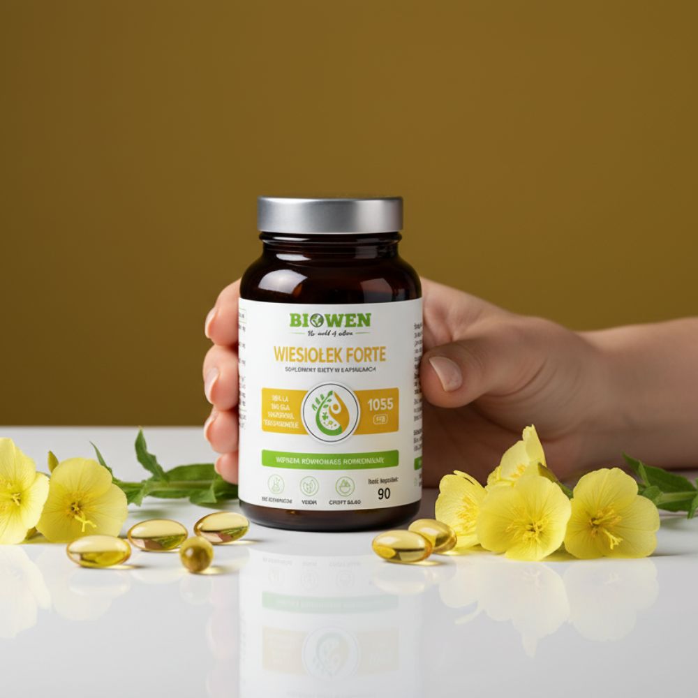 Wiesiołek Forte 1055 mg Biowen  - składniki