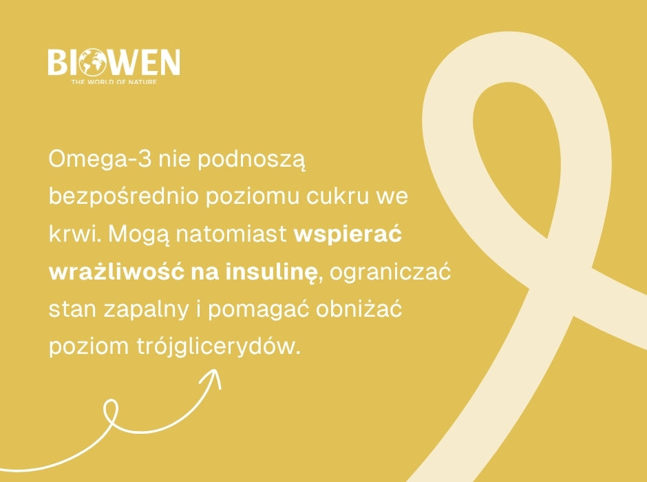 Wpływ omega-3 na insulinę - infografika