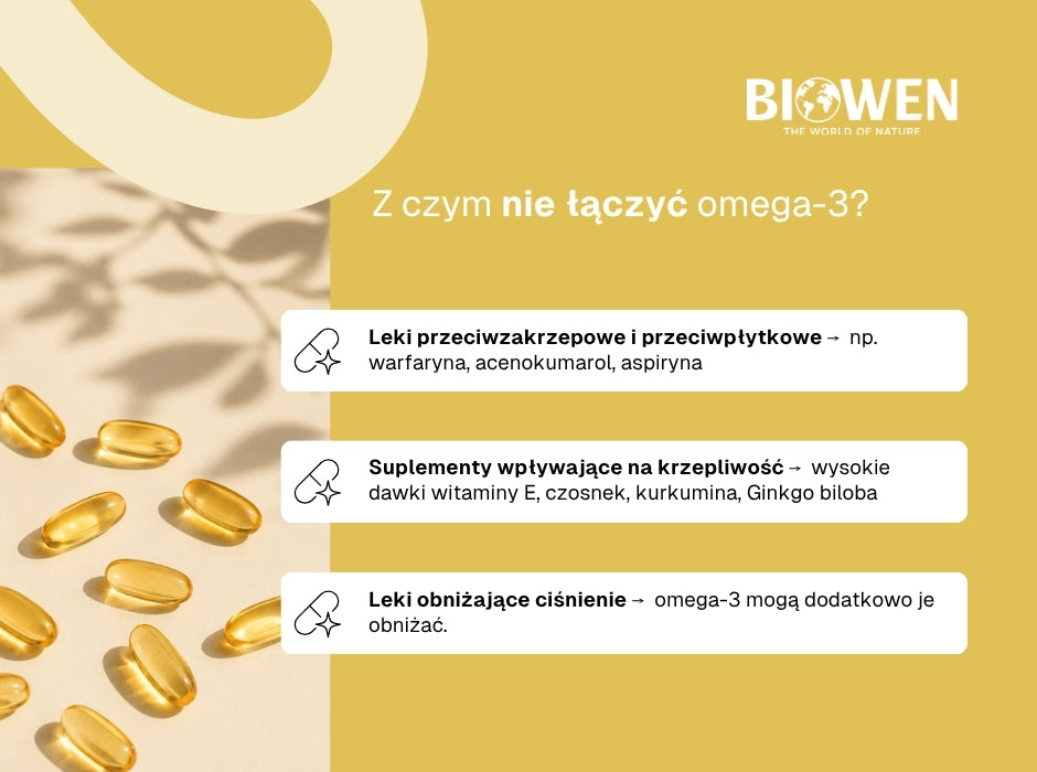 Z czym nie łączyć omega-3? - infografika