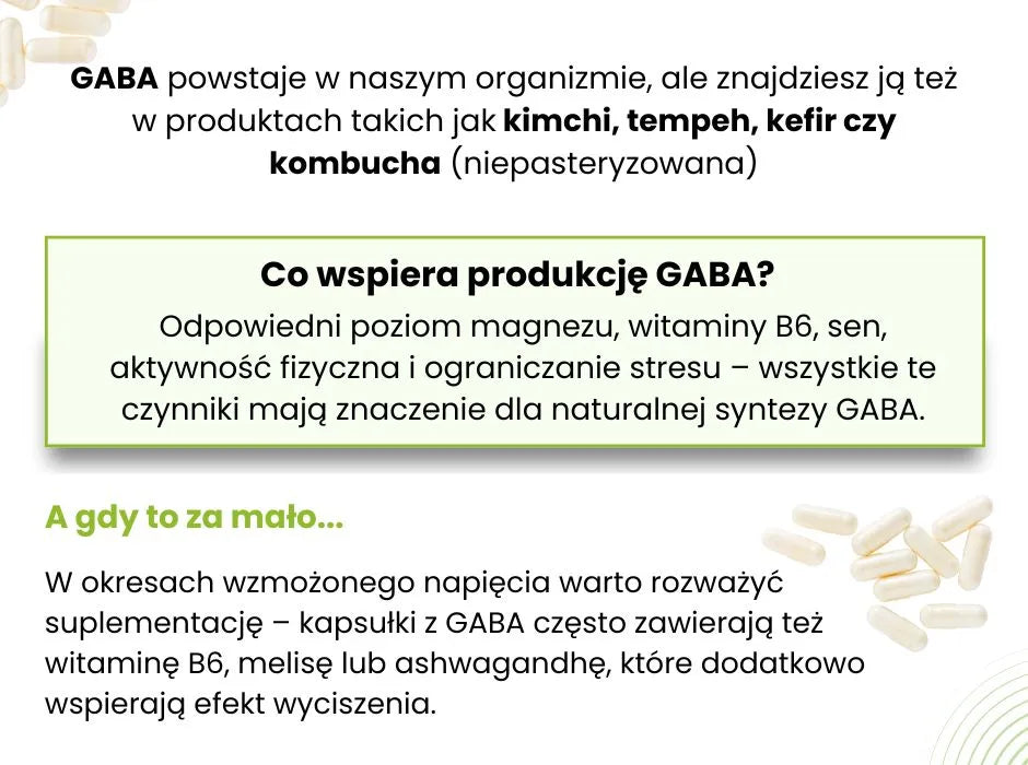 Źródła GABA - infografika