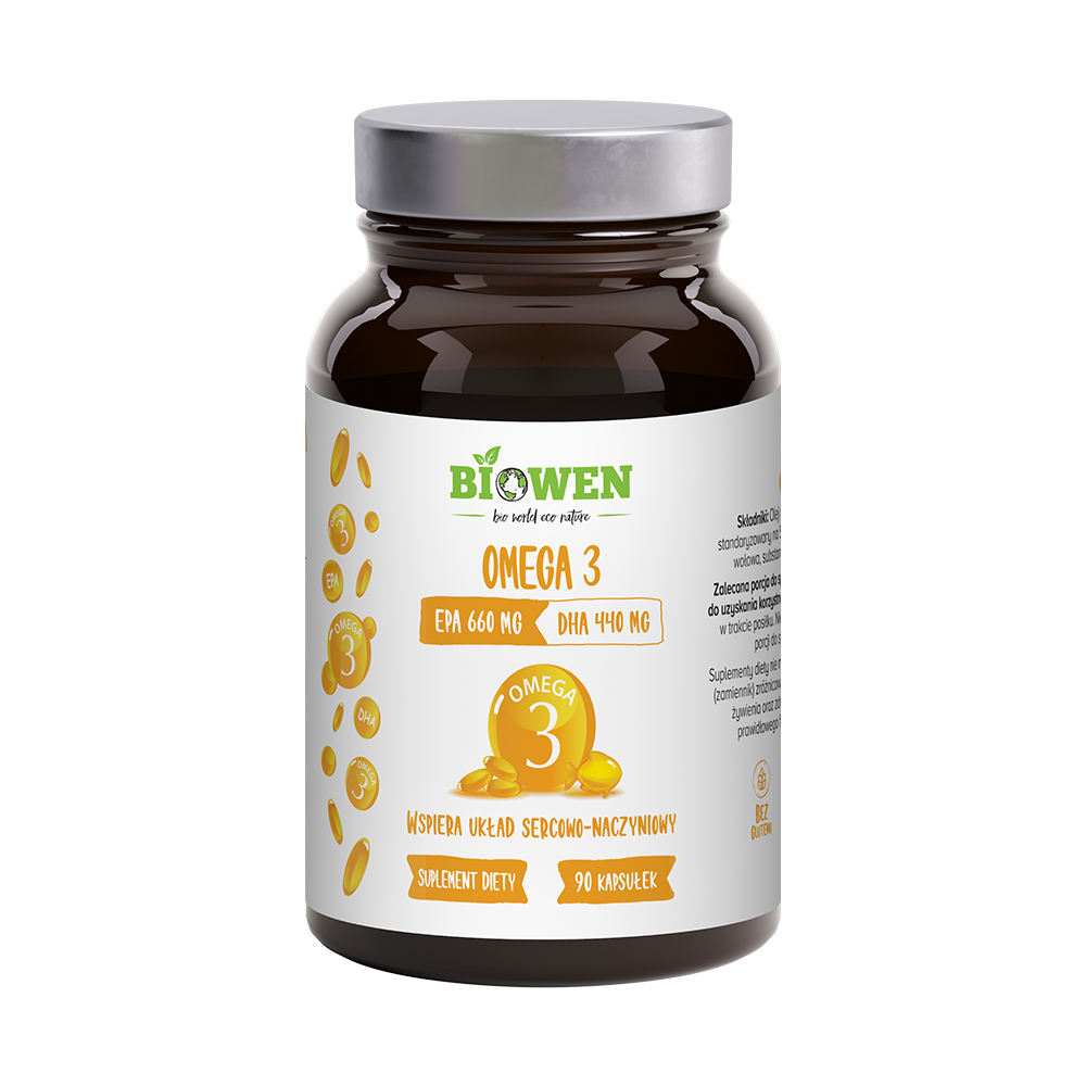 Biowen Omega 3 660 mg EPA, 440 DHA – 90 kapsułek