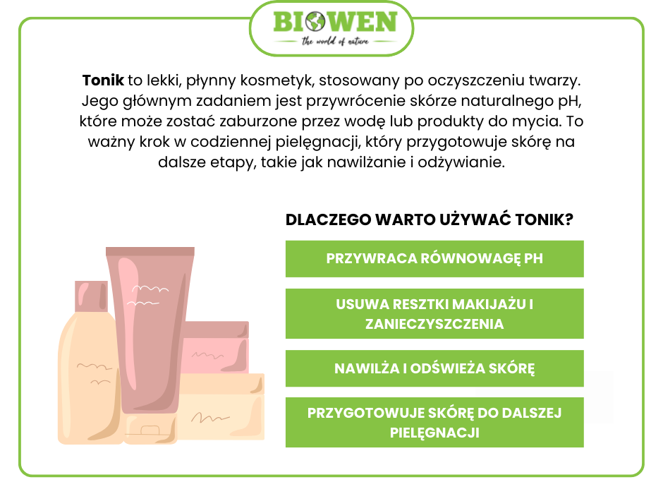 Dlaczego warto stosować tonik? - infografika