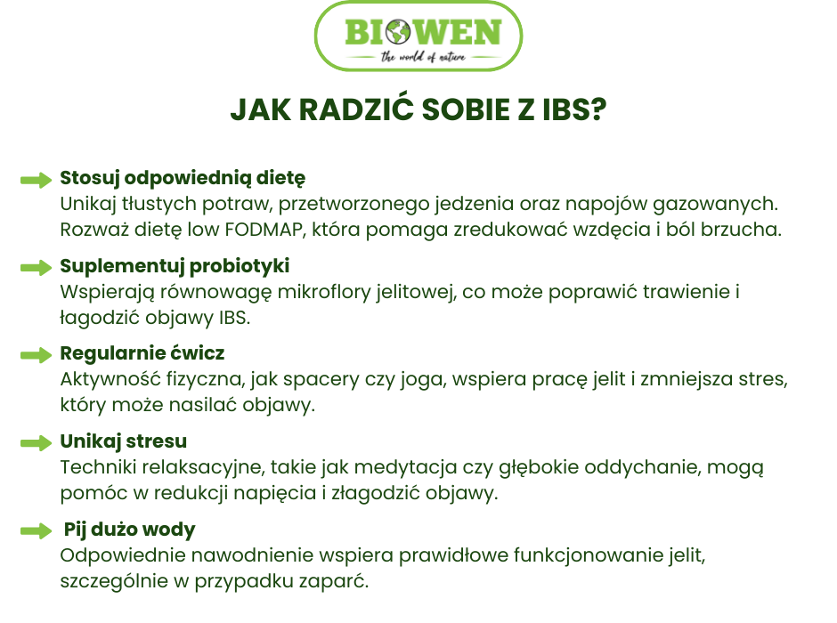 Jak radzic sobie z IBS? - infografika