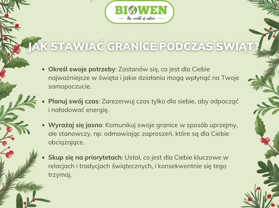 Jak stawiać granice podczas świąt - infografika