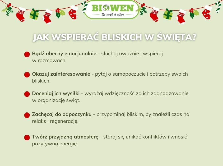 Jak wspierać bliskich w święta - infografika