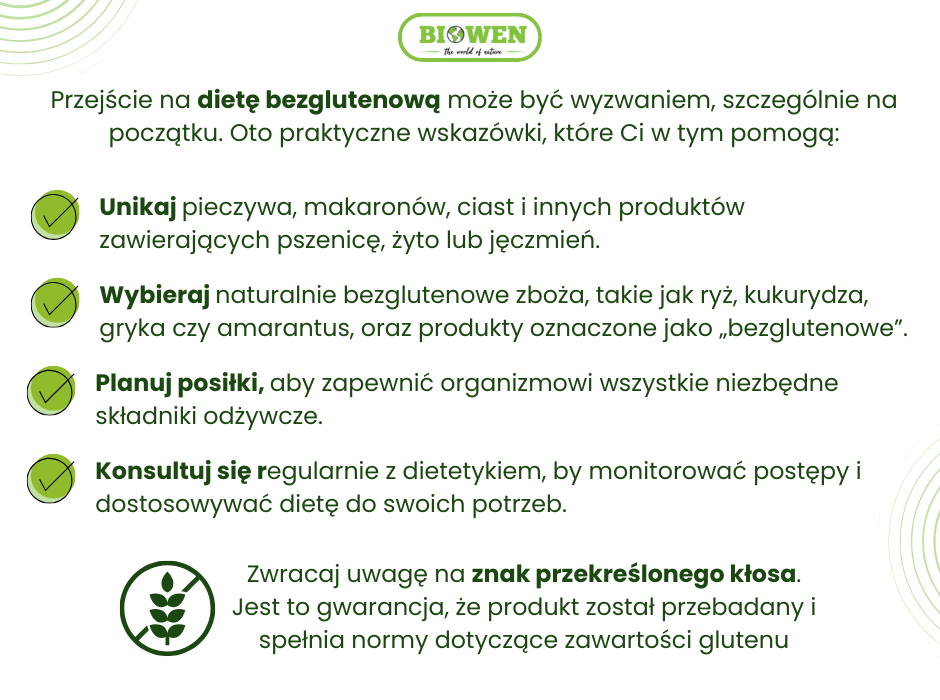 Jak przejść na dietę bezglutenową? - infografika