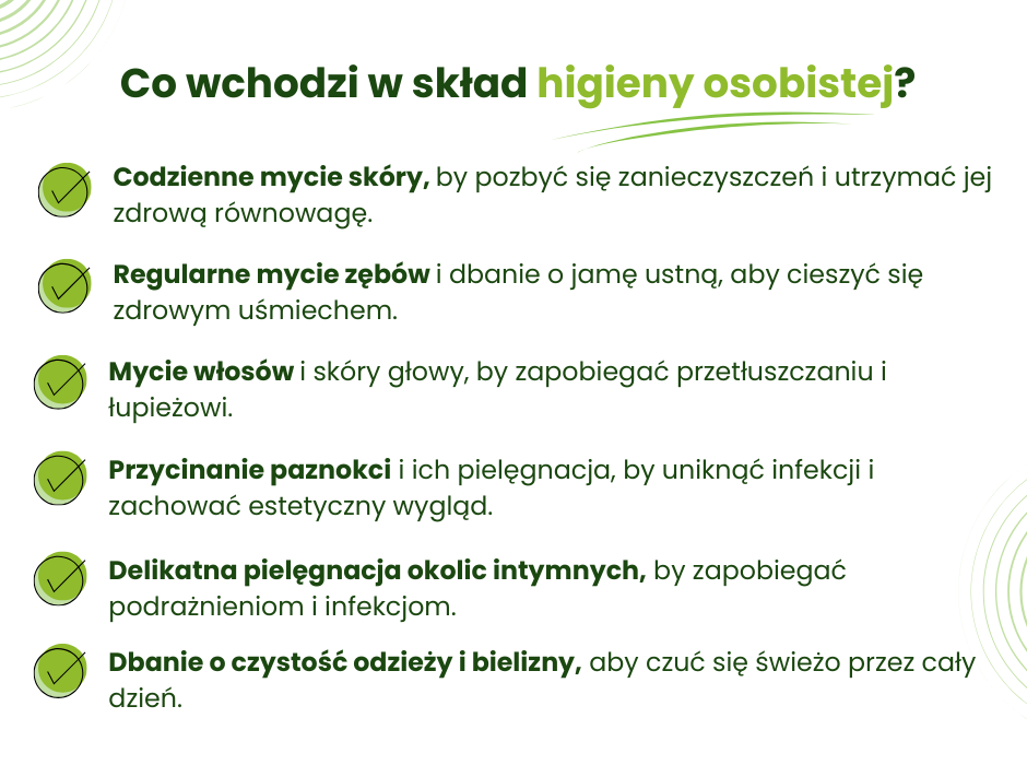 Co wchodzi w skład higieny osobistej? - infografika