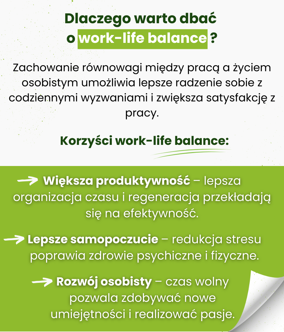 Dlaczego warto dbać o work-life balance? - infografika