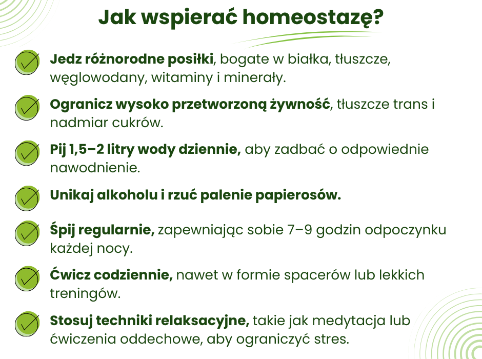 Jak wspierać homeostazę? - infografika