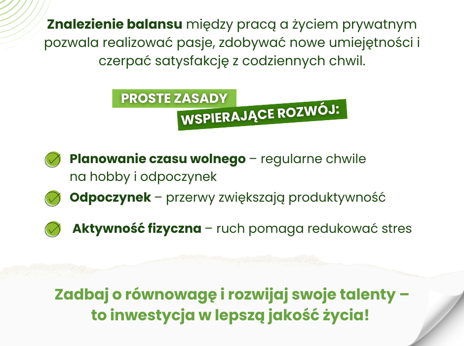 Zasady wspierające rozwój - infografika