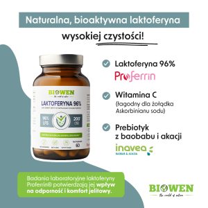 Laktoferyna 96% Biowen - 60 kapsułek - obrazek 2
